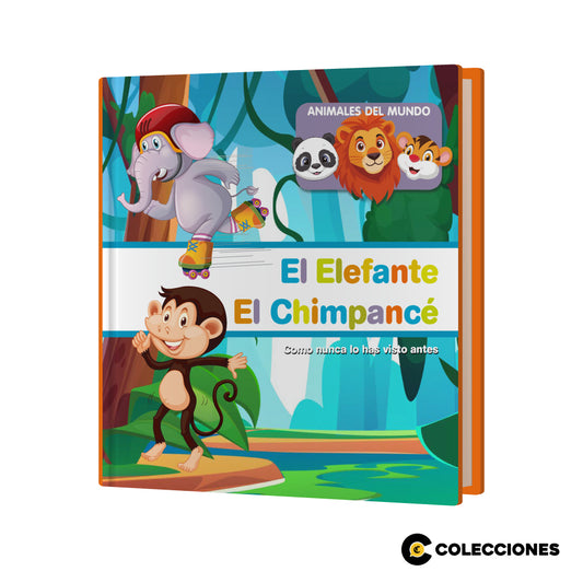 AM03 - ELEFANTE Y CHIMPANCÉ + LIBRO