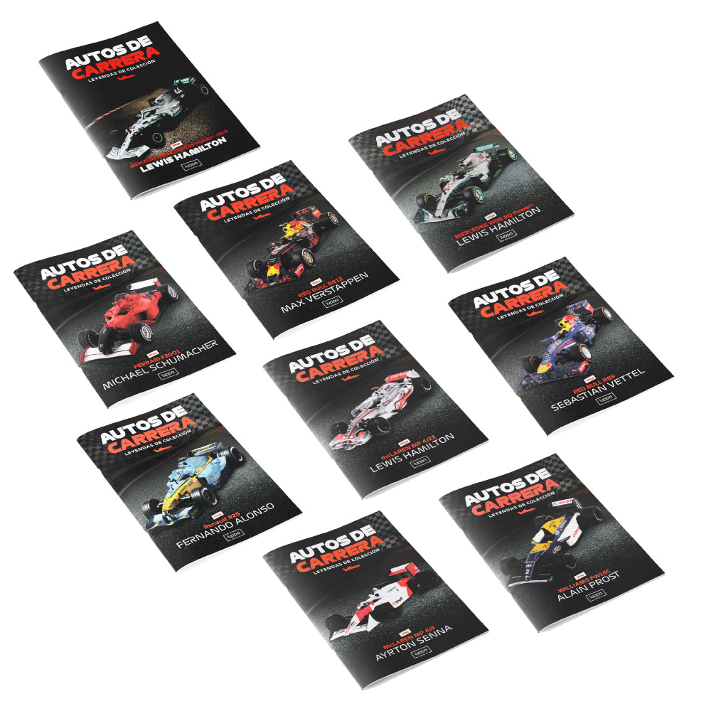 10 Autos Fórmula 1 Escala 1/43 + 10 Fascículos