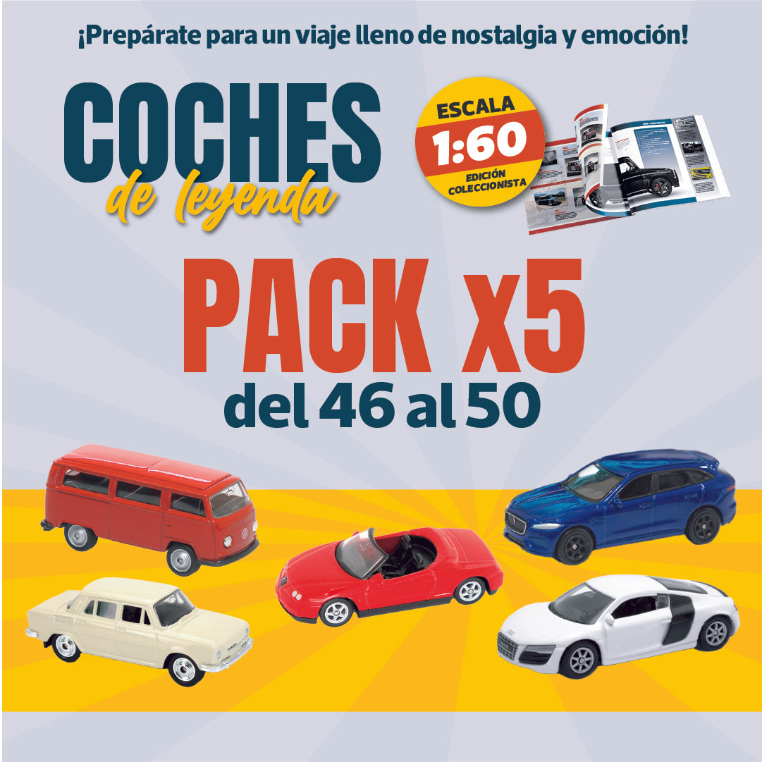 AUTOS DEL 46 AL 50 - PACK x 5 - COCHES DE LEYENDA