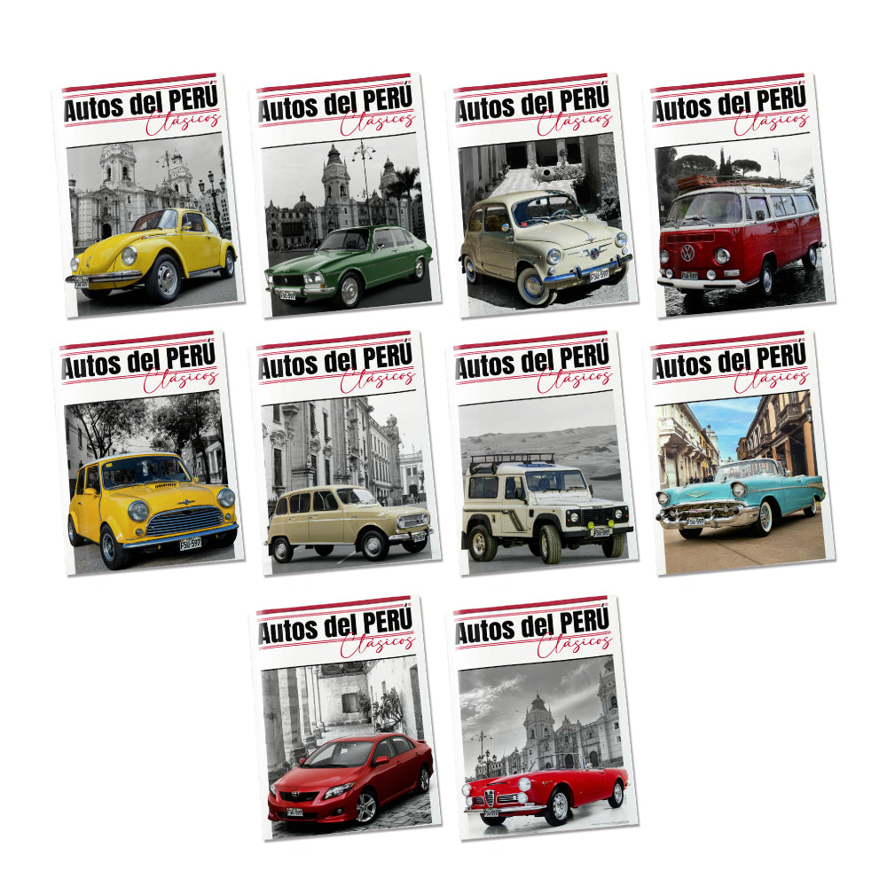 AQ - PACK1 X10 AUTOS CLÁSICOS DEL PERÚ