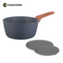 Piacenza Cacerola 20 cm Antiadherente + Set de 2 Tapas de Plástico + Recetario