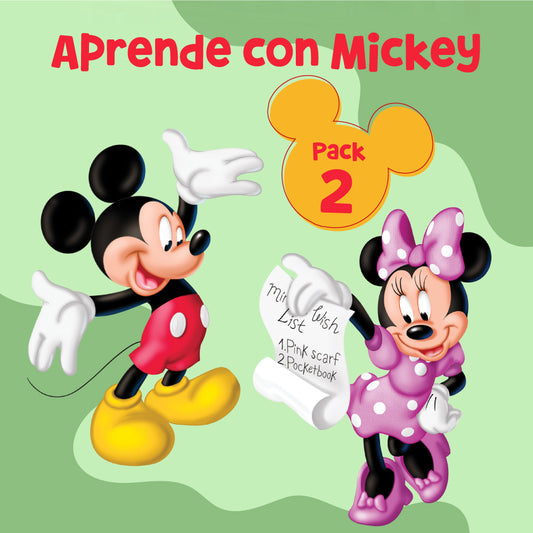 2 PACK APRENDE CON MICKEY X4 ENTREGAS