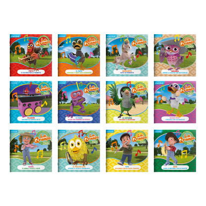 12 Personajes Granja de Zenón + 12 Libros de Cuentos