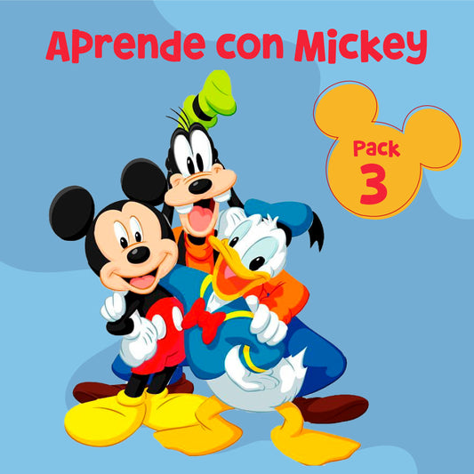3 PACK APRENDE CON MICKEY X4 ENTREGAS