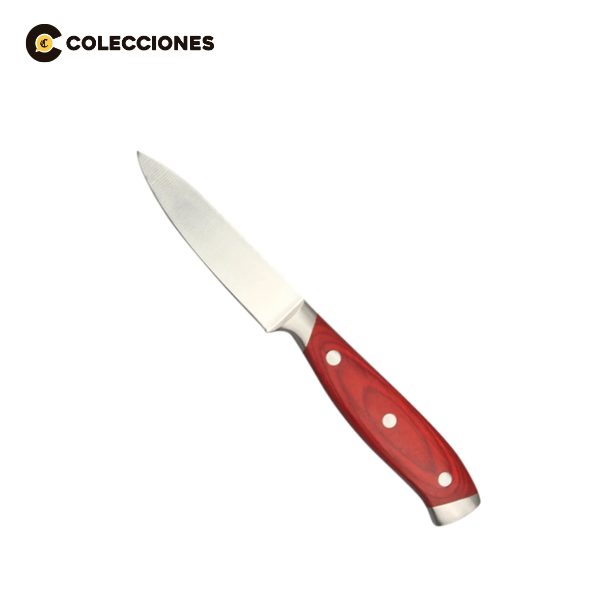Juego de 3 Cuchillos Pakkawood Cerezo + 1 Afilador + 4 Recetarios de RF