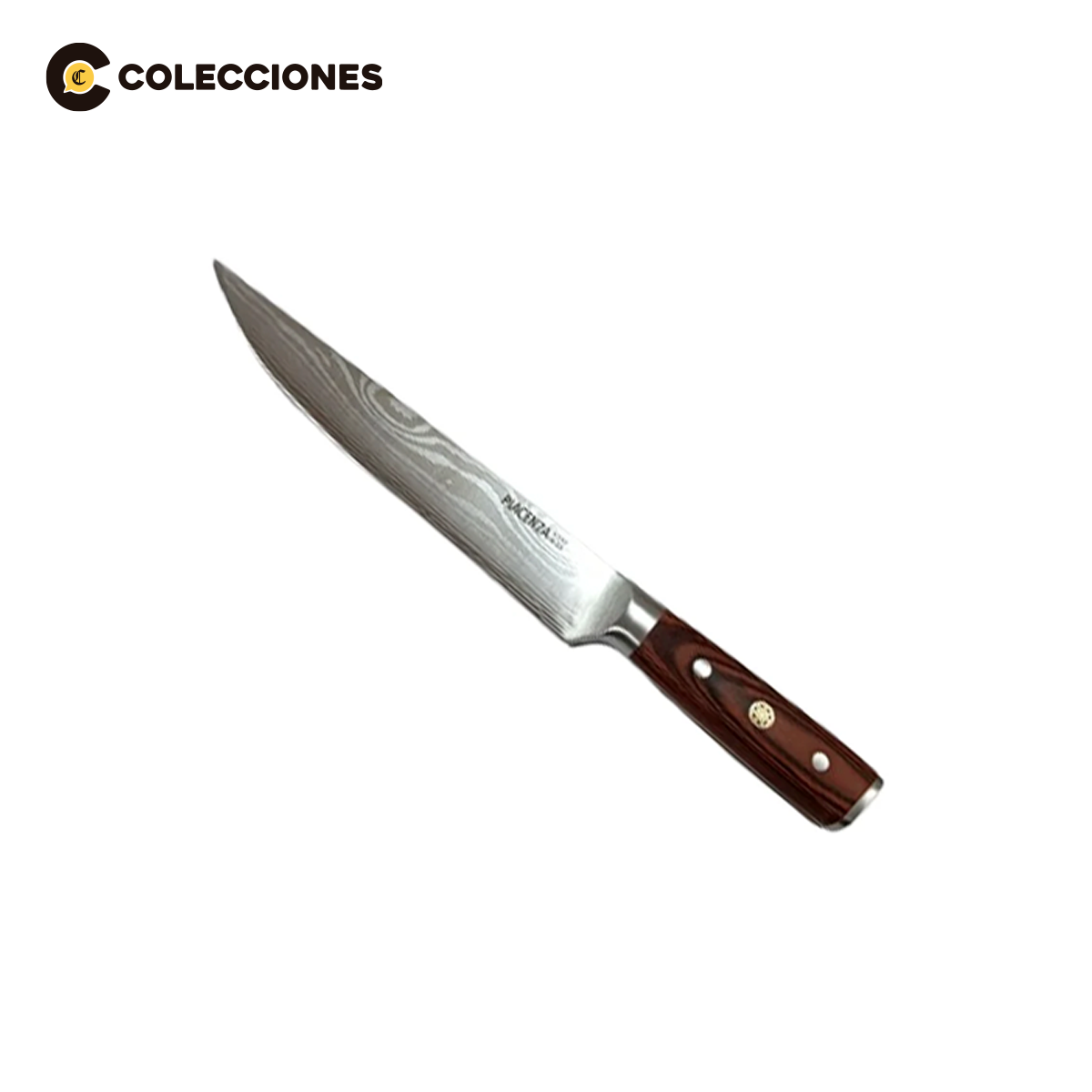 Juego de 3 Cuchillos Pakkawood + 1 Tijera + 4 Recetarios de Pisu