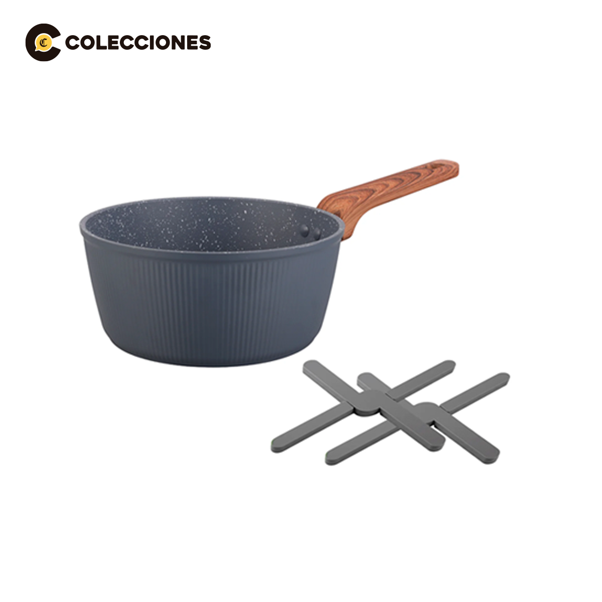 Pack de 6 Piezas: 2 Ollas 26 y 24 cm + 2 tapas multidiámetro 24/26/28 - 18/20/22 + 2 cacerolas 20 cm y 18 cm