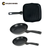 Juego de 3 Sartenes 20 cm + 24 cm + Grill 28 cm