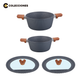 Pack de 4 piezas: 2 Ollas 26 cm y 24 cm + 2 tapas