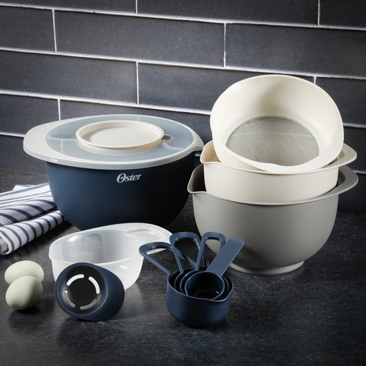 OSTER SET 12 PZAS BOWLS Y UTENSILIOS + RECETARIO