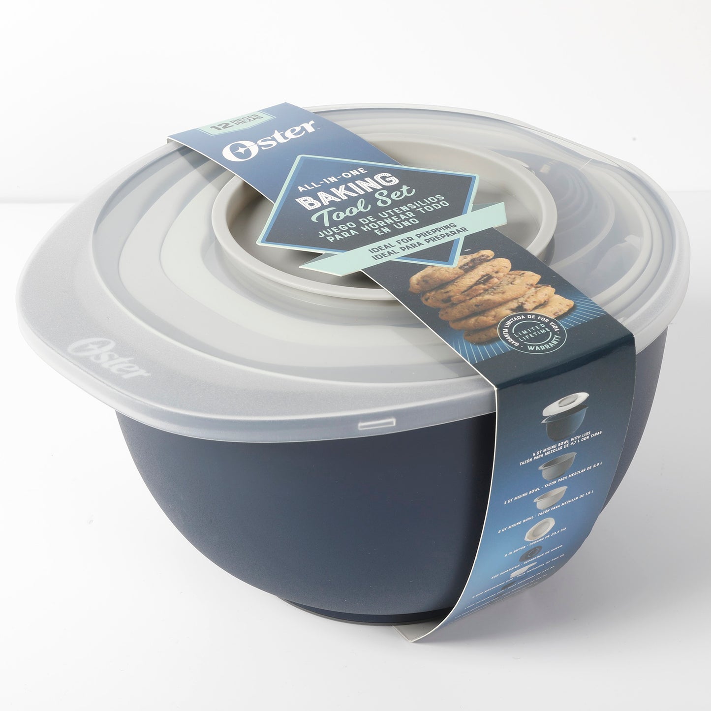 OSTER SET 12 PZAS BOWLS Y UTENSILIOS + RECETARIO