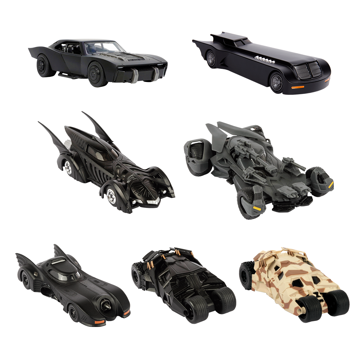 7 Batimóviles Die-Cast Escala 1/32 + 7 Revistas