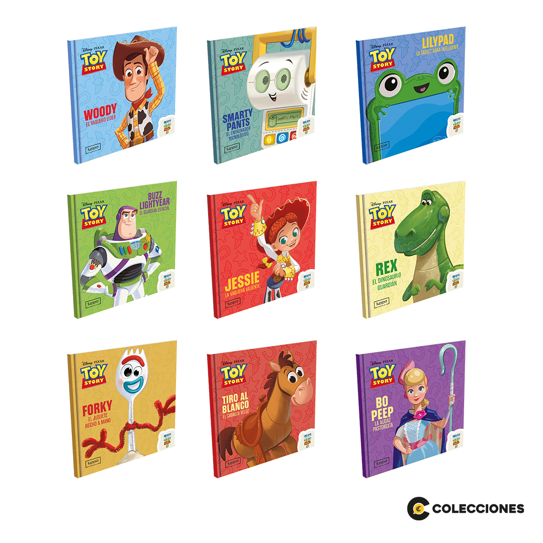 TSV10 - PACK: Caja de colección + 9 personajes Toy Story 5 + 9 libros tapa dura