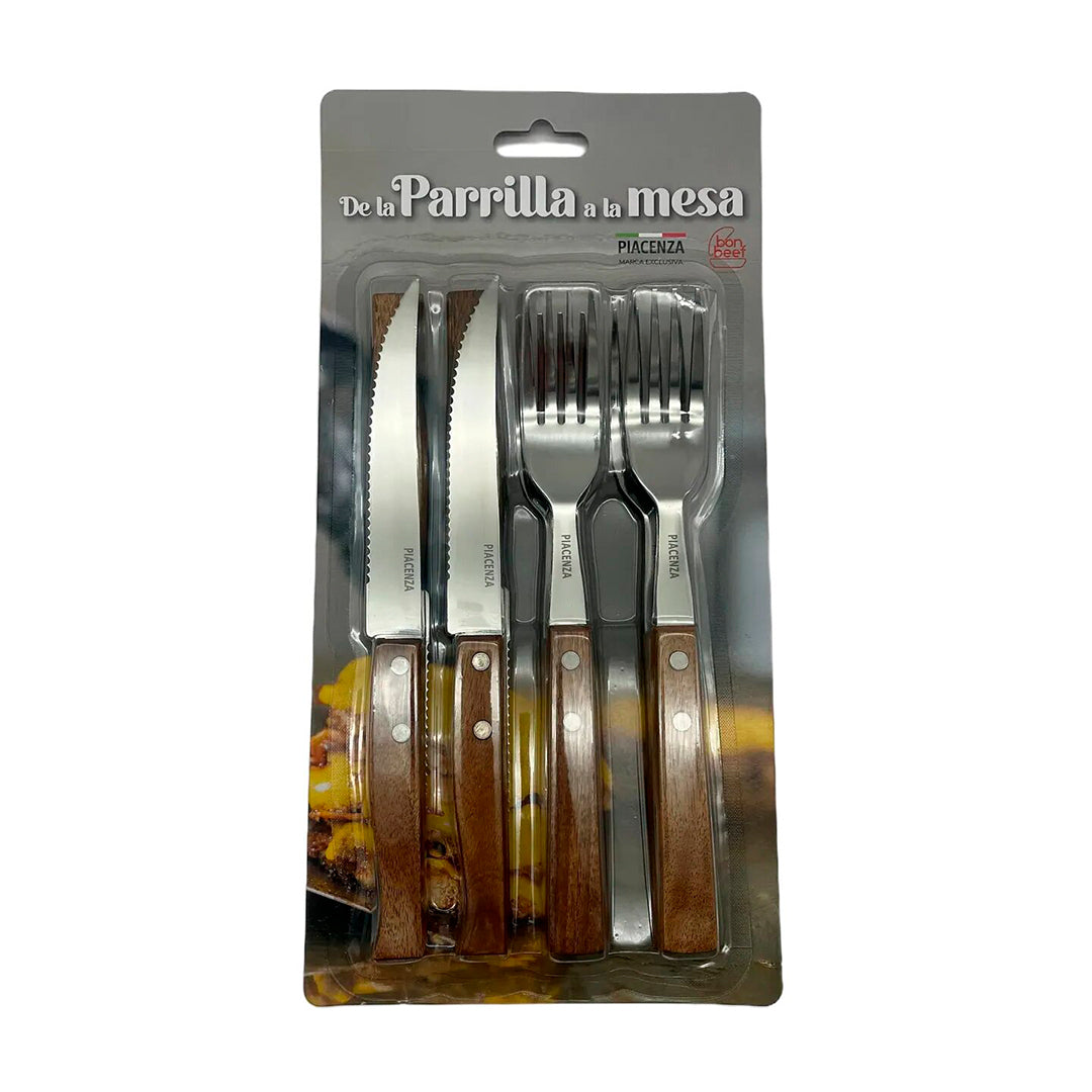 PP05 - SET TENEDORES Y CUCHILLOS X4 +  RECETARIO