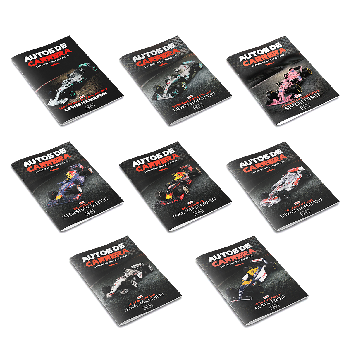 8 Autos Fórmula 1 Escala 1/43 + 8 Fascículos