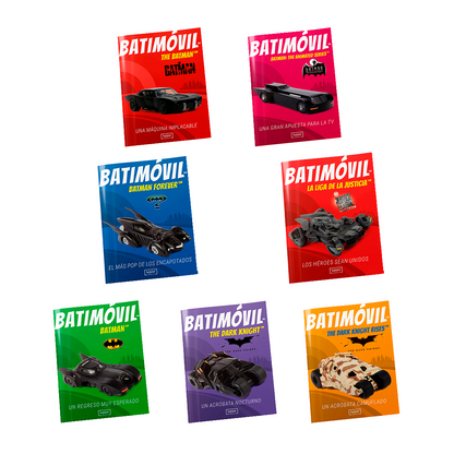 7 Batimóviles Die-Cast Escala 1/32 + 7 Revistas