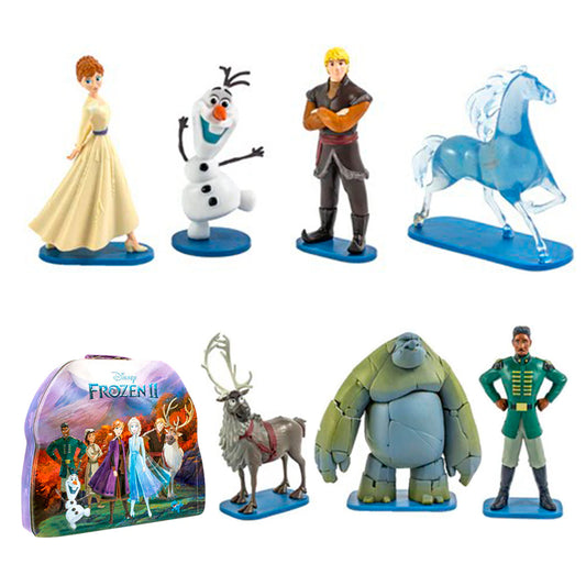 1 Caja de Colección + 7 Personajes Frozen + 7 Libros Tapa Dura