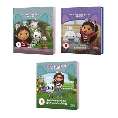 3 Personajes Casa de Gabby + 3 Libros de Cuentos