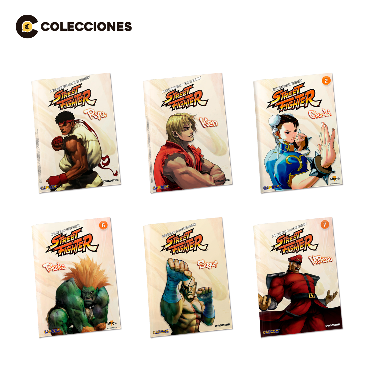 Pack Street Figther 6 personajes + Fascículos