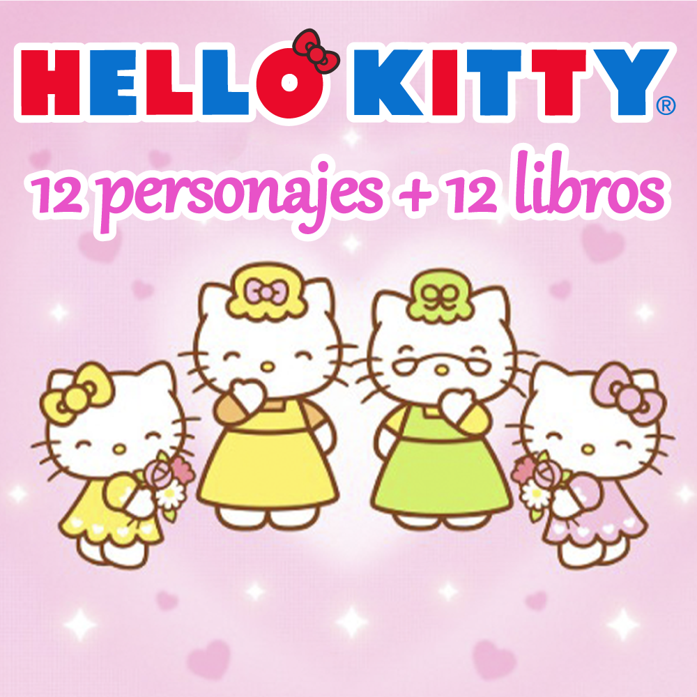 HELLO KITTY 12 PERSONAJES Y LIBROS