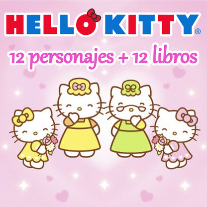 HELLO KITTY 12 PERSONAJES Y LIBROS