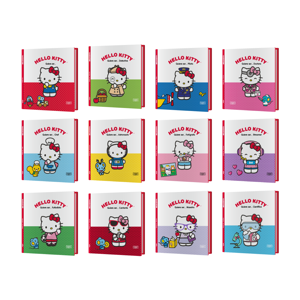 1 Cartera + 12 Hello Kitty Profesiones + 13 Libros