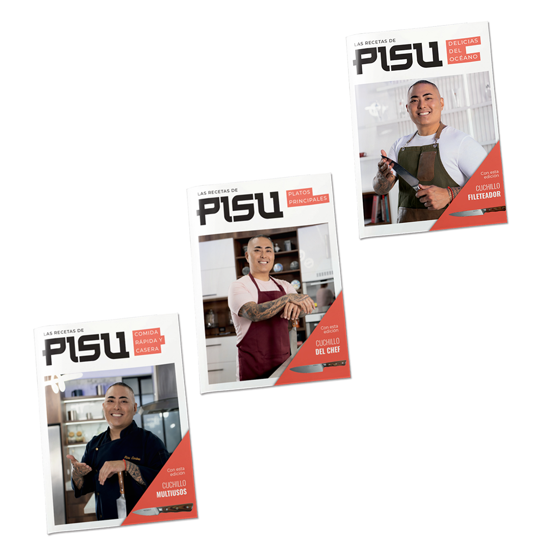 PISU CUCHILLOS - Pack Cuchillo del Chef + Multiusos + Fileteador