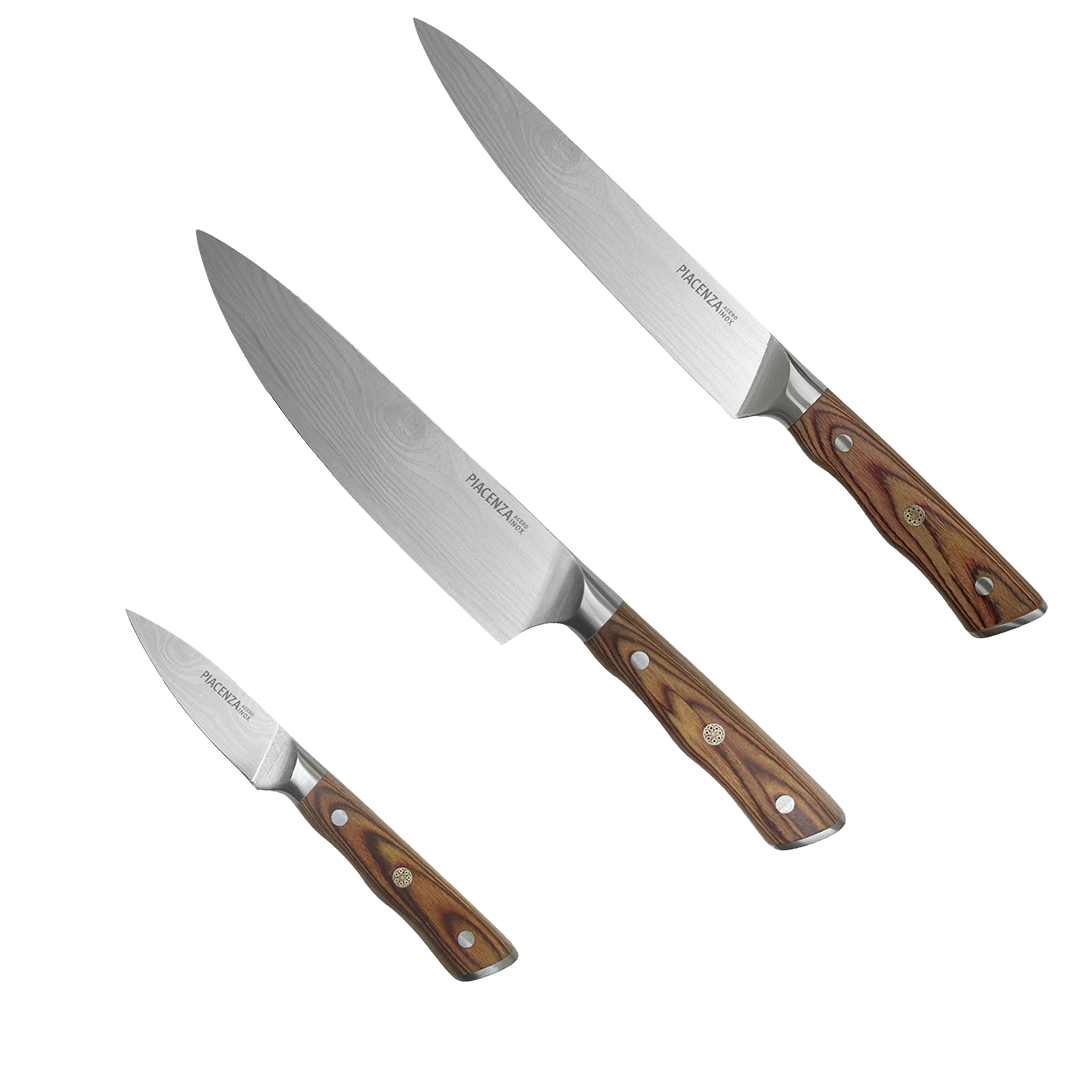 PISU CUCHILLOS - Pack Cuchillo del Chef + Multiusos + Fileteador