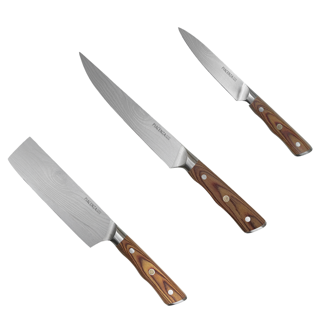 PISU CUCHILLOS - Pack Nakiri + Cuchillo de Verduras + Trinchante