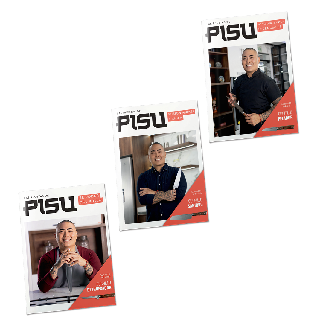 PISU CUCHILLOS - Pack Santoku + Pelador + Deshuesador
