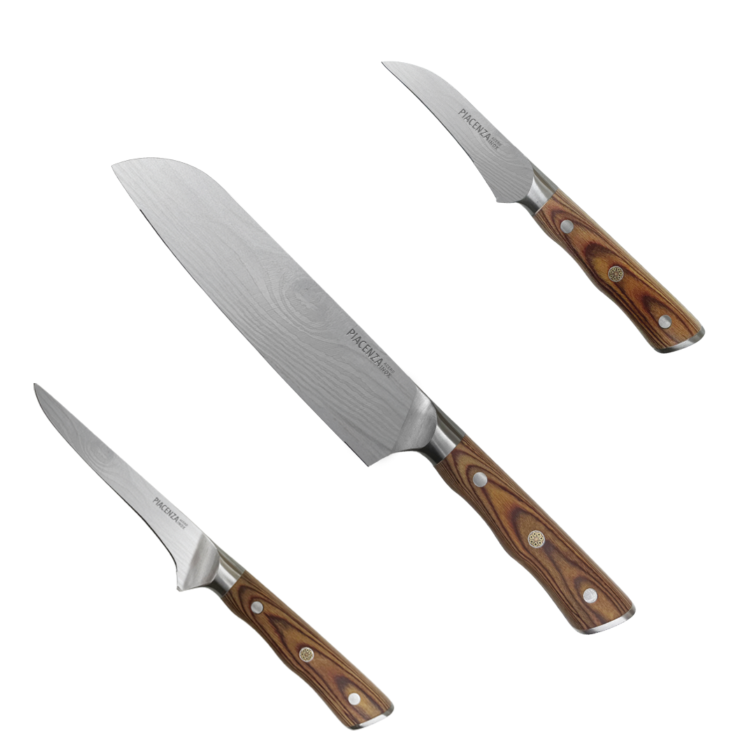 PISU CUCHILLOS - Pack Santoku + Pelador + Deshuesador