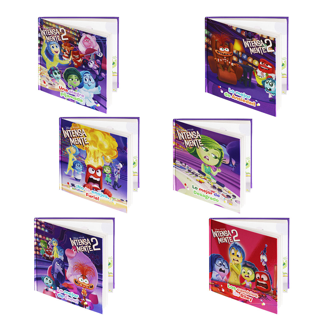 Caja Coleccionadora + 6 Figuras Intensamente + 6 Libros Tapa Dura