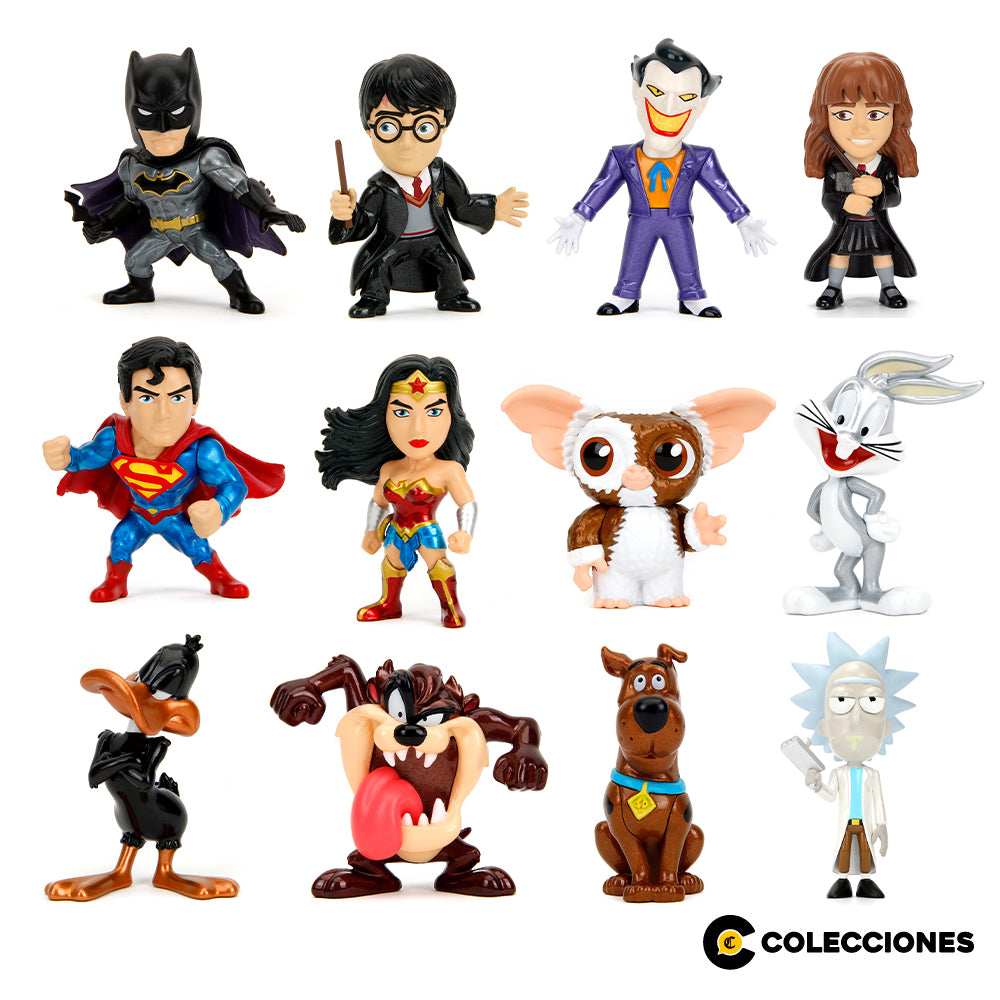 12 Figuras Metal (Die-Cast) Pop Culture + 12 Revistas