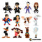 12 Figuras Metal (Die-Cast) Pop Culture + 12 Revistas