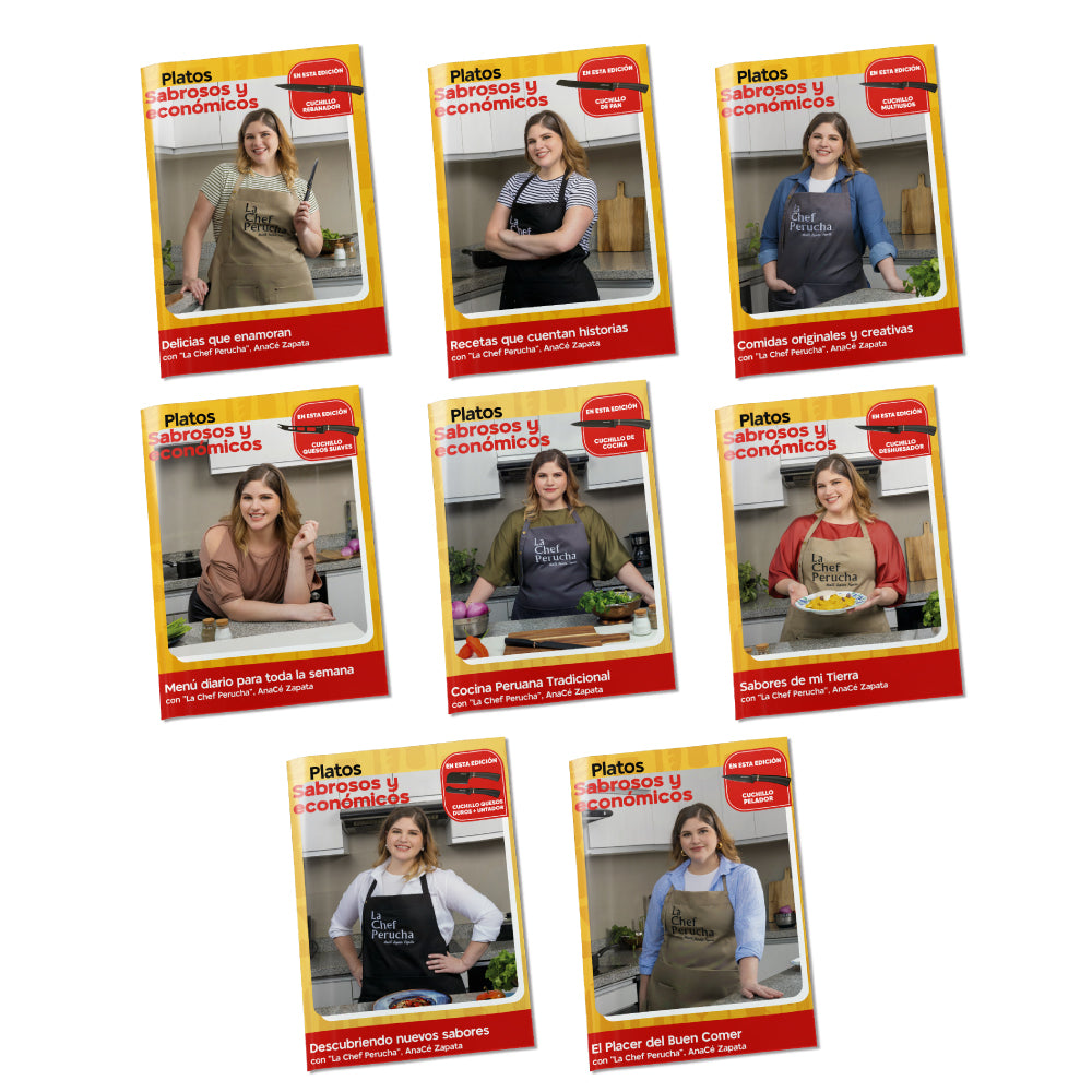 Pack Cuchillos Smart Cut: 9 Cuchillos + 8 Recetarios