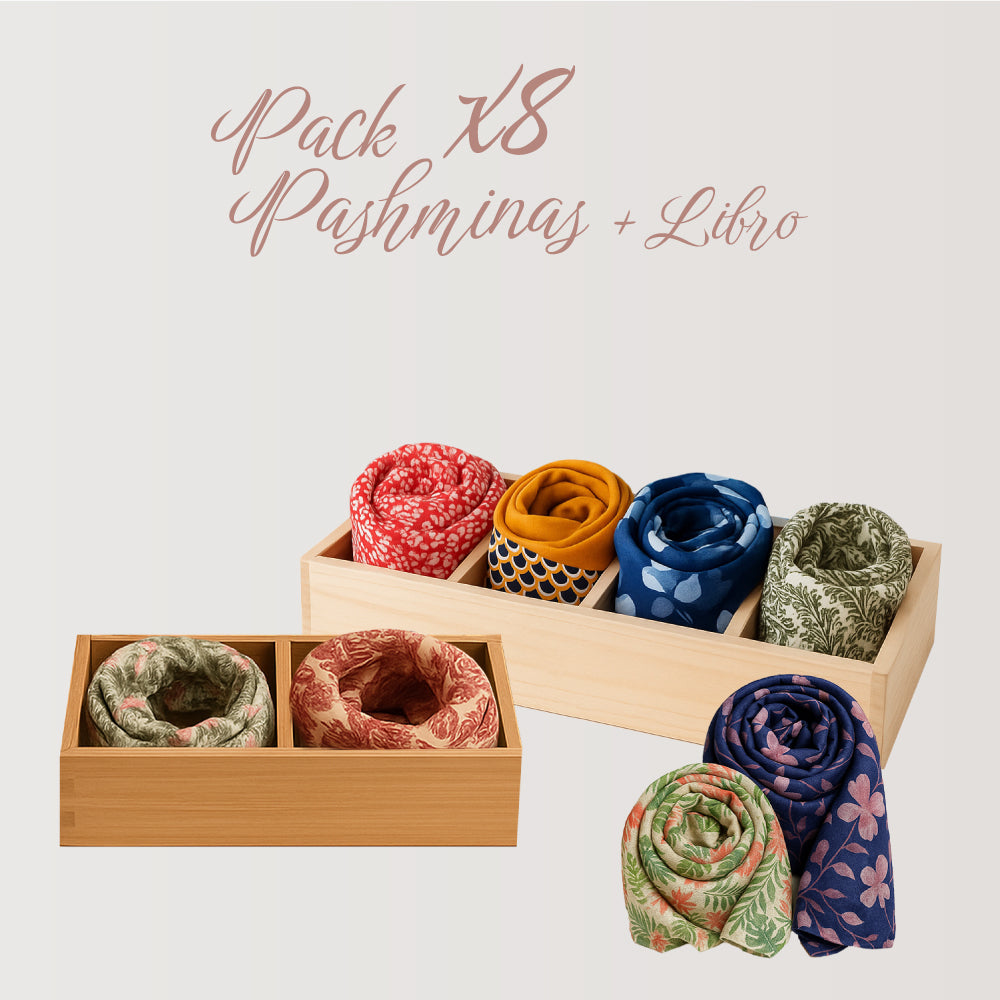 Combo: 8 Pashminas + Libro