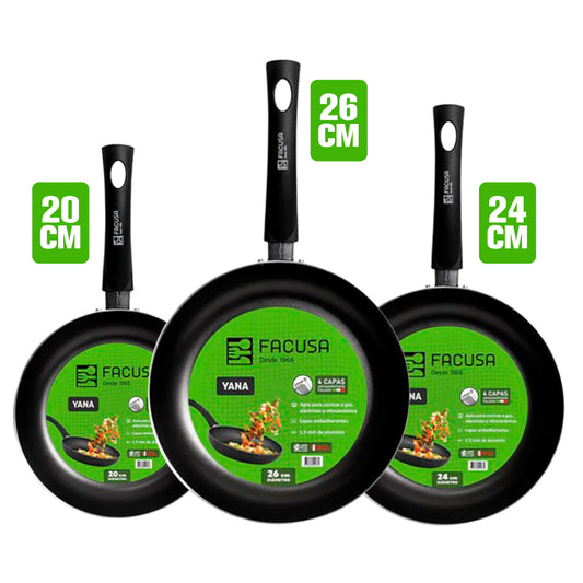 3 Sartenes Facusa 20,24,26cm