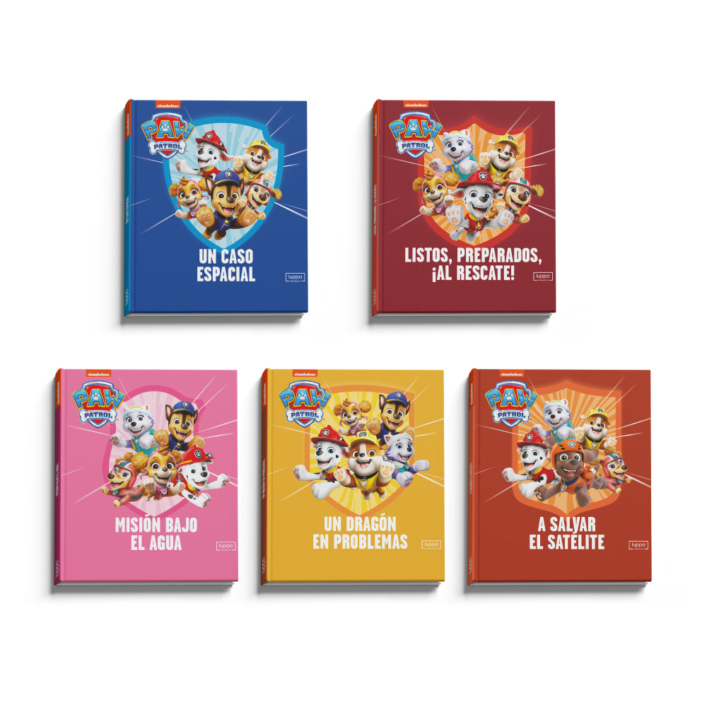 1 Caja de Colección + 5 Personajes Paw Patrol + 5 Libros Mágicos