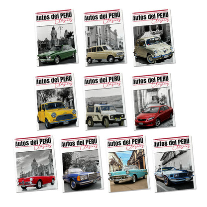 10 Autos del Perú Die-Cast Escalas 1/34-1/39 + 10 Revistas
