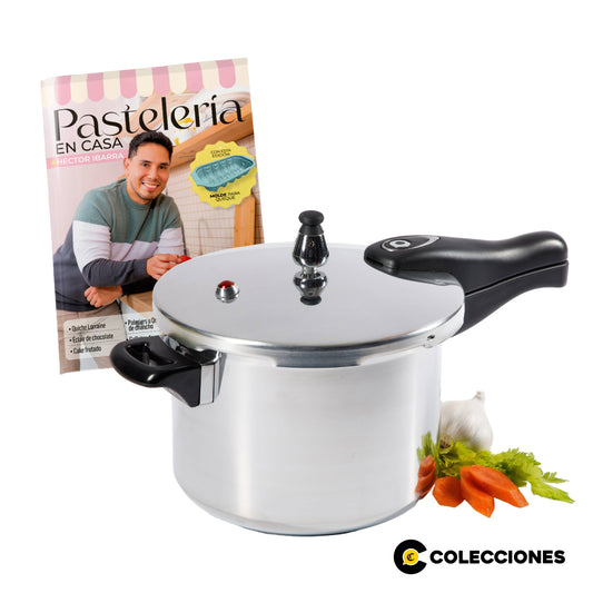 OLLA A PRESIÓN BRISSAGO DE 7 LT + RECETARIO