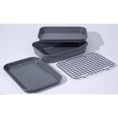 OSTER SET DE BANDEJAS HORNO 4 PIEZAS + RECETARIO