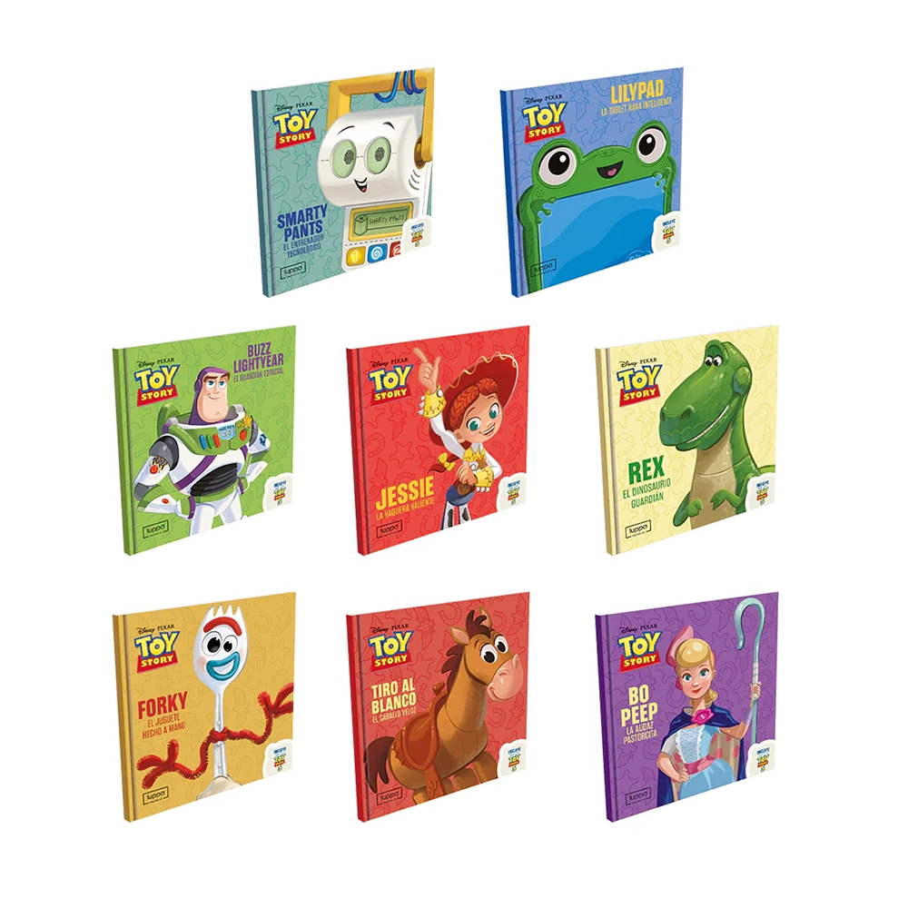Pack 8 personajes Toy Story 5 + 8 libros tapa dura