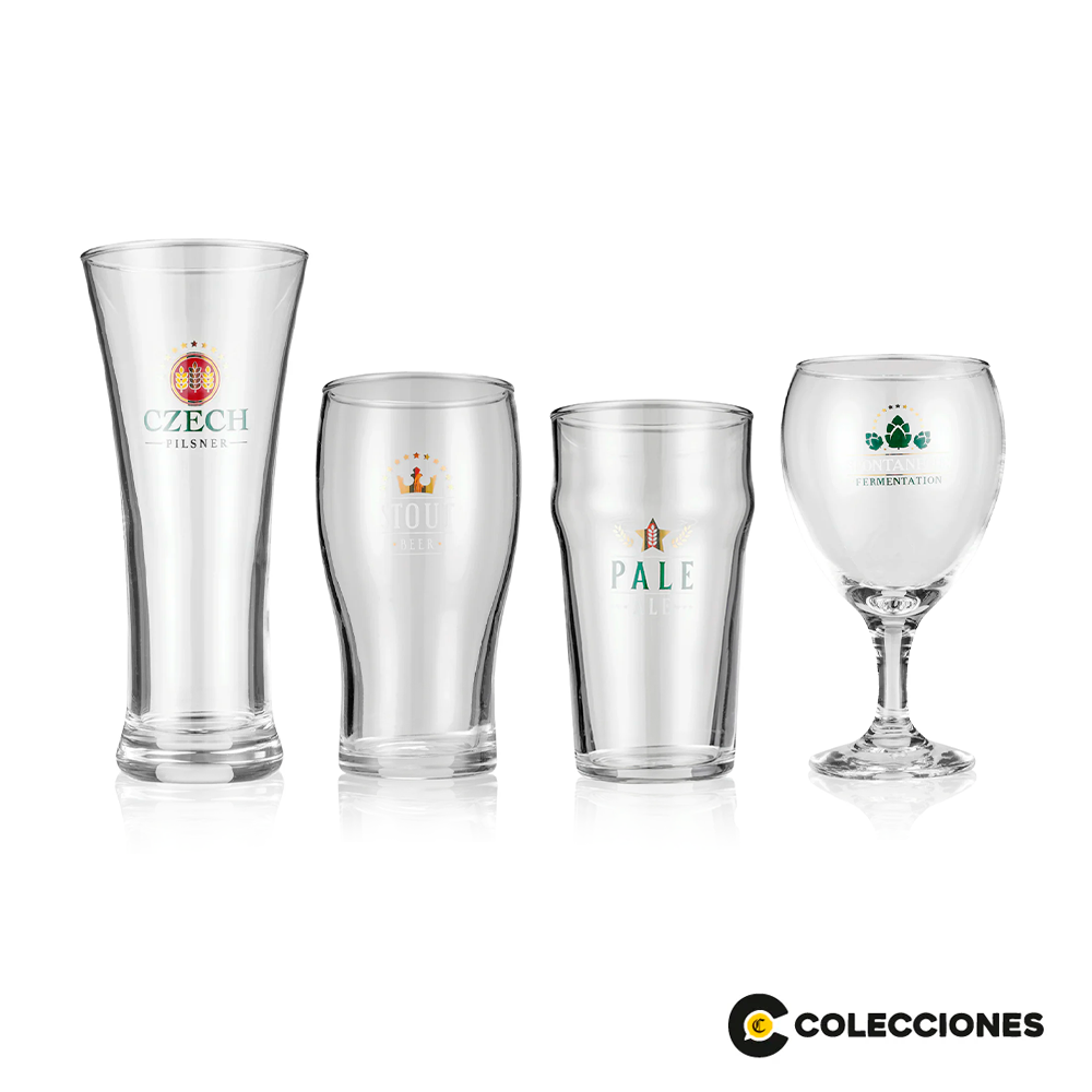4 Vasos Cerveceros + 4 Fascículos
