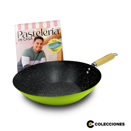 WOK 30 cm VERDE + RECETARIO