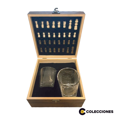 SET DE AJEDREZ Y VASOS DE WHISKY